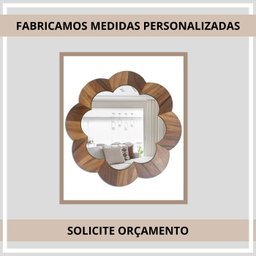 Espelho Decorativo Moldura Madeira Pegui Barrie 85 cm:Marrom - 3