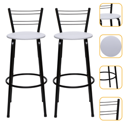 Kit 2 Banquetas para Balcão Bancada Cozinha Bistrô Ilhas Gourmet Bares Banco Flórida Preta - 1