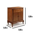 Ver imagem 2 de Balcão de Madeira Linz com Pés Luis Xv 2 Portas 1 Gaveta 99 X 90 X 45 Cm (a X L X P) - Cor Imbuia