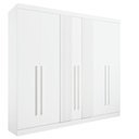 Ver imagem 1 de Guarda Roupa Casal 6 Portas 6 Gavetas - da Vinci Plus Ripado-branco - Móveis D'doro