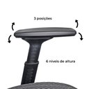Ver imagem 6 de Cadeira de Escritório Ergonômica Presidente Tela Mesh Kelter Cinza V504
