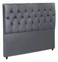 Ver imagem 1 de Cabeceira Box Estofada Veludo Cama Queen Bruna 160 - Cinza