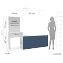 Ver imagem 4 de Cômoda Penteadeira Porto 6 Gavetas com Espelho 209x160cm Azul/Branco 240890