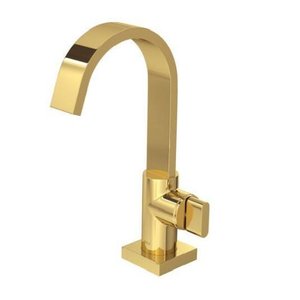 Torneira de Mesa para Lavatório Polo Bica Alta Gold - Deca 1198.GL33