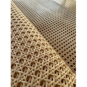 Palhinha Indiana Fibra Natural Algodão Tela Rattan Sextavada 1,00x80cm