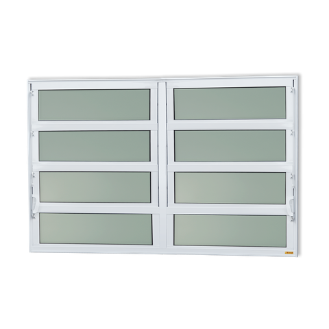 Basculante Alumínio 2 Seções 80 x 150 Elite V.Boreal Branco Brimak