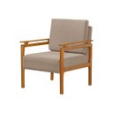 Ver imagem 5 de Kit 2 Poltronas Decor Pés Madeira Maciça Yasmin Linho Bege