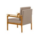 Ver imagem 4 de Kit 2 Poltronas Decor Pés Madeira Maciça Yasmin Linho Bege