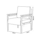 Ver imagem 5 de Kit 2 Poltronas Decor Pés Madeira Maciça Yasmin Linho Bege