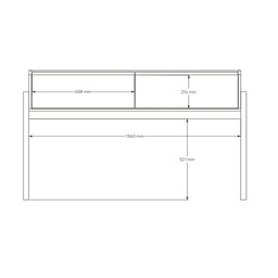 Aparador Lion Suporte para Decoração C/ 2 Gavetas Porta Itens Off White/ Freijó - 3