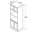 Ver imagem 3 de Paneleiro Torre Quente 4 Portas 218 Cm Cd384 Branco Dtall