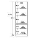 Ver imagem 5 de Paneleiro Torre Quente 4 Portas 218 Cm Cd384 Branco Dtall