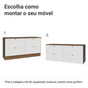 Ver imagem 6 de Rack para TV até 70 Polegadas 160cm 4 Gavetas Rustic/Branco Vik Madesa 04