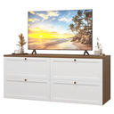 Ver imagem 3 de Rack para TV até 70 Polegadas 160cm 4 Gavetas Rustic/Branco Vik Madesa 04