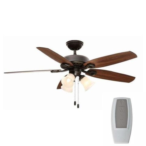 Ventilador de Teto Hunter Builder Plus Bronze Novo com Controle Remoto
