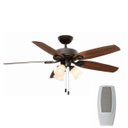 Ver imagem 1 de Ventilador de Teto Hunter Builder Plus Bronze Novo com Controle Remoto