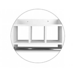 Nicho De Parede Para Banheiro Porta Toalha Em Mdf Branco - 4