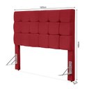 Ver imagem 4 de Cabeceira Cama Queen Estofada 1,60 - Maia Veludo Vermelho