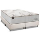Ver imagem 2 de Cama Box com Colchão Queen Physical Corano White Molas Ensacadas Courino Branco Ortobom 158cm