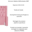 Ver imagem 3 de Kit Cabeceira e Calçadeira Baú Emma Suede Solteiro 90 Cm