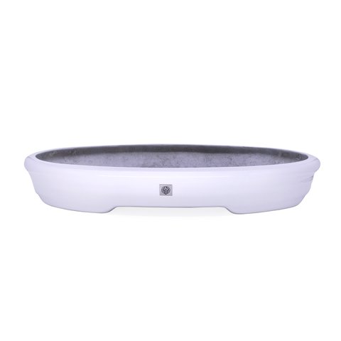 Vaso Bacia Decorativo Osaka Branco P 7x46x35 cm - D’Rossi
