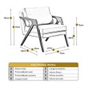 Ver imagem 2 de Kit 2 Poltronas Decorativa Mona Madeira Maciça-veludo Bordo