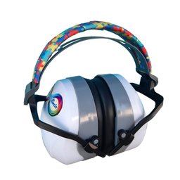 Abafador de Ruido 26 Db Branco para Autistas com Arco Colorido - 4