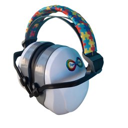 Abafador de Ruido 26 Db Branco para Autistas com Arco Colorido - 2