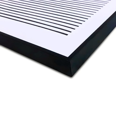Quadro Decorativo Linhas Modernas Minimalistas I com Moldura Filete