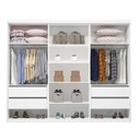 Ver imagem 4 de Guarda Roupa Casal Fusion com Espelho 3 Portas de Correr 4 Gavetas MDF Branco Bom Pastor Móveis