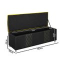 Ver imagem 5 de Kit Quarto Gamer Baú e Painel Fighter Usb 90 Cama Solteiro:preto e Amarelo