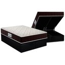 Ver imagem 1 de Cama Box Baú Casal: Colchão Espuma D33 Probel ProDormir Advanced + Base CRC Suede Black(138x188)
