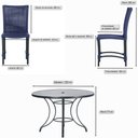 Ver mais imagens de Mesa Ascoli 120 Cm com 6 Cadeiras Cannes de Alumínio Trama Azul