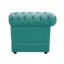 Ver imagem 5 de Conjunto Sofá Namoradeira e Poltrona Capitonê Chesterfield Suede Azul Tiffany Recepção Sala de Estar
