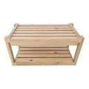 Ver imagem 1 de Combo Arara Dupla/E Estantes Madeira Pinus C/ Prateleiras e Armário Decorativo Porta Temperos Rústic