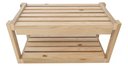 Ver imagem 1 de Combo Arara Dupla/E Estantes Madeira Pinus C/ Prateleiras e Armário Decorativo Porta Temperos Rústic