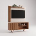 Ver imagem 2 de Rack Ripado com Painel para TV até 55 Polegadas 136x185cm Espresso Móveis