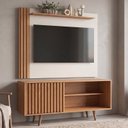 Ver imagem 1 de Rack Ripado com Painel para TV até 55 Polegadas 136x185cm Espresso Móveis