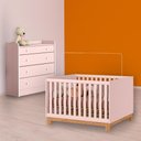 Ver imagem 1 de Conjunto Berço Mini Cama Slim e Cômoda Trocador Rosa