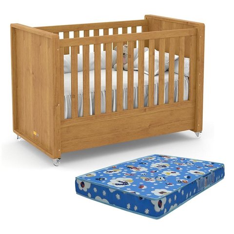 Berço Americano Tutto New Freijó e Colchão Baby Physical - Matic Móveis