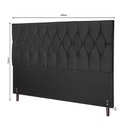 Ver imagem 2 de Cabeceira Madri Para Cama Box Queen 164 Cm Suede Preto