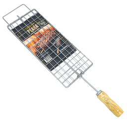 Grelha Plana Abre e Fecha Marivent para Churrasqueira Churrasco Assar Carne Filé Bife - 1