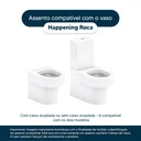Ver imagem 4 de Assento Sanitário em MDF Happening Branco para bacia Roca