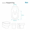 Ver imagem 5 de Assento Sanitário em MDF Happening Branco para bacia Roca