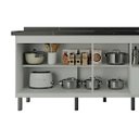 Ver imagem 2 de Gabinete de Cozinha Grande Balcão Branco 4 Portas 100% MDF:Cinza Cobalto