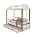 Ver imagem 2 de CAMA SOLTEIRO SARA BRANCA MEL COM CAMA AUXILIAR E LED