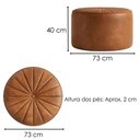 Ver imagem 3 de Puff Decorativo Eron 73x73 cm Pes Fixos Courino Tcs 727 Moll