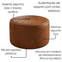 Ver imagem 5 de Puff Decorativo Eron 73x73 cm Pes Fixos Courino Tcs 727 Moll