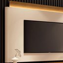 Ver imagem 4 de Painel Tv 85 Pol Nobre e Rack Bancada Ária Off/cinamomo - Hb Móveis
