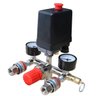 Kit Cruzeta Pressostato Manômetro para Motocompressor de Ar Schulz Chiaperini Pressure - 1